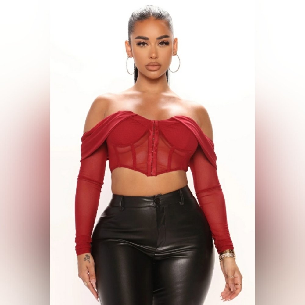 Corset top long sleeve